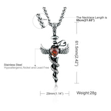 Load image into Gallery viewer, GUNGNEER Stainless Steel God Cross Pendant Necklace Jesus Jewelry Accessory For Men Women