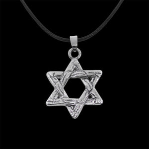 GUNGNEER Large David Star Necklace Jewish Occult Star Pendant Jewelry Accessory For Men