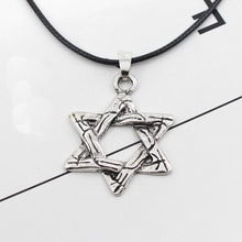 Load image into Gallery viewer, GUNGNEER Large David Star Necklace Jewish Occult Star Pendant Jewelry Accessory For Men