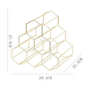 2TRIDENTS Wine Bottle Holding Rack for 6 Bottles Necessary Bar Supplies Kitchen Bar Accessories Home Decor