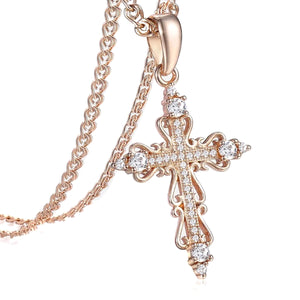 GUNGNEER Jesus Cross Pendant Necklace Christian Jewelry Accessory Gift For Men Women
