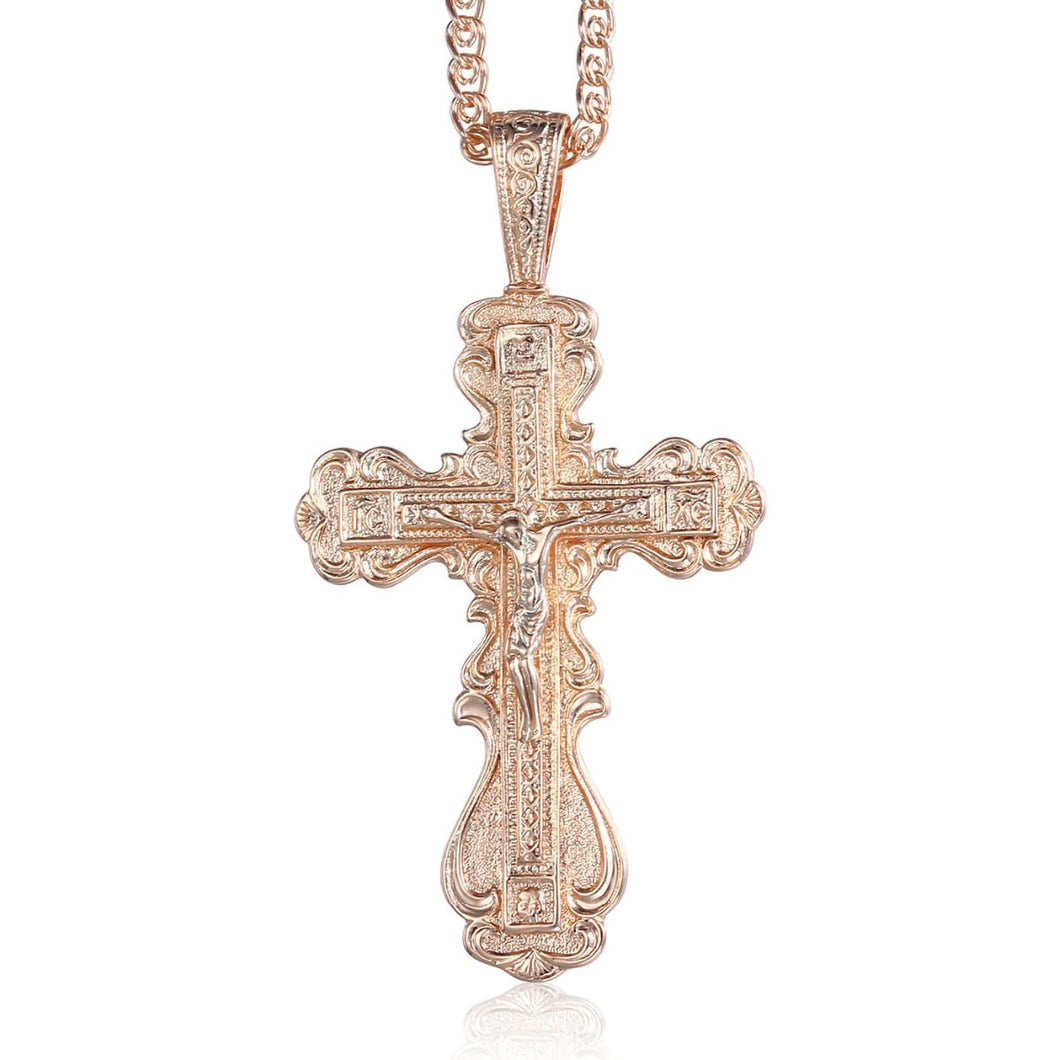 GUNGNEER Jesus Cross Pendant Necklace Christian Jewelry Accessory Gift For Men Women