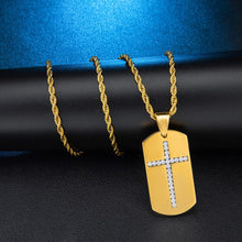Load image into Gallery viewer, GUNGNEER Stainless Steel Cross Pendant Necklace God Christ Jewelry Gift For Men Women