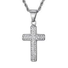 Load image into Gallery viewer, GUNGNEER God Cross Necklace Stainless Steel Christ Pendant Jewelry Outfit For Men Women
