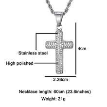 Load image into Gallery viewer, GUNGNEER God Cross Necklace Stainless Steel Christ Pendant Jewelry Outfit For Men Women