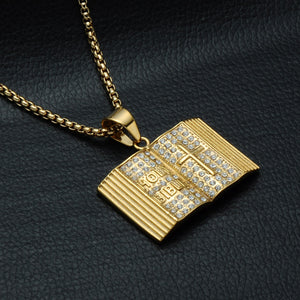 GUNGNEER God Cross Bible Necklace Christian Pendant Chain Jewelry Accessory For Men Women