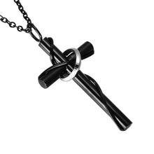 Load image into Gallery viewer, GUNGNEER Cross Necklace Stainless Steel Christian Pendant Jewelry Outfit For Men Women