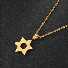 Load image into Gallery viewer, GUNGNEER David Star Necklace Jewish Stainless Steel Jewelry Accessory Gift For Men Women