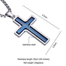 Load image into Gallery viewer, GUNGNEER Stainless Steel Cross Pendant Necklace Jesus Chain Jewelry Accessory For Men Women
