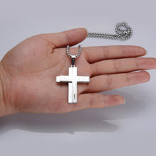 Load image into Gallery viewer, GUNGNEER Stainless Steel Cross Pendant Necklace Christian Jewelry Accessory For Men Women