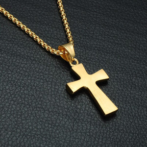 GUNGNEER Cross Necklaec Stainless Steel God Christ Jewelry Accessory Gift For Men Women