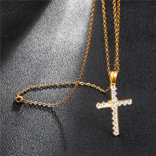 Load image into Gallery viewer, GUNGNEER Cross Necklace Jesus Pendant God Christ Jewelry Accessory Gift For Men Women