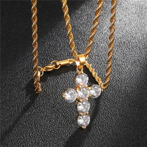 GUNGNEER Christian Cross Pendant Necklace Jesus Jewelry Accessory Gift For Men Women