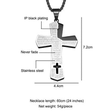 Load image into Gallery viewer, GUNGNEER Stainless Steel Cross Necklace God Christian Pendant Jewelry Accessory For Men Women