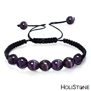 HoliStone Adjustable 6mm Chakra Stone Bracelet ? Reiki Healing Balancing Energy Bracelet for Meditation and Yoga