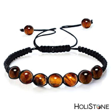 Load image into Gallery viewer, HoliStone Adjustable 6mm Chakra Stone Bracelet ? Reiki Healing Balancing Energy Bracelet for Meditation and Yoga