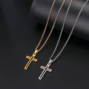 GUNGNEER Christian Cross Necklace God Christ Pendant Jewelry Gift Outfit For Men Women