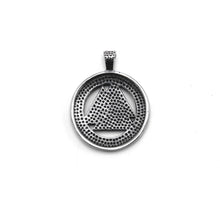 Load image into Gallery viewer, ENXICO Valknut The Symbol of Odin with Rune Circle Pendant Necklace ? 316L Stainless Steel ? Nordic Scandinavian Viking Jewelry