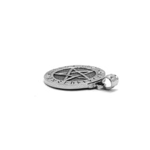 Load image into Gallery viewer, ENXICO Runic Pentagram with Rune Circle Pendant Necklace ? 316L Stainless Steel ? Nordic Scandinavian Wiccan Jewelry