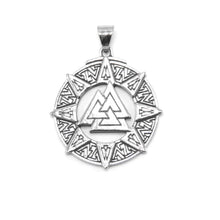 Load image into Gallery viewer, ENXICO Valknut The Knot of The Slain Pendant Necklace ? 316L Stainless Steel ? Nordic Scandinavian Viking Jewelry