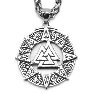 ENXICO Valknut The Knot of The Slain Pendant Necklace ? 316L Stainless Steel ? Nordic Scandinavian Viking Jewelry