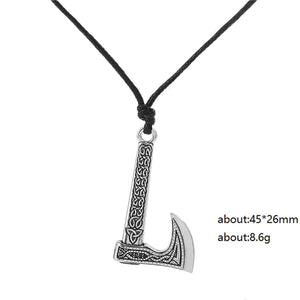 GUNGNEER Irish Celtic Knot Trinity Symbol Axe Pendant Necklace Stainless Steel Jewelry Gift