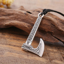 Load image into Gallery viewer, GUNGNEER Irish Celtic Knot Trinity Symbol Axe Pendant Necklace Stainless Steel Jewelry Gift
