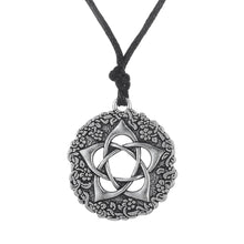 Load image into Gallery viewer, GUNGNEER Star Rose Pentacle Pentagram Wicca Pendant Necklace Vintage Jewelry Men Women
