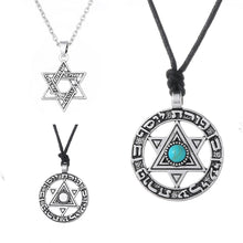 Load image into Gallery viewer, GUNGNEER Large Star of David Necklace Jewish Pendant Biker Jewelry Accessory Gift For Men