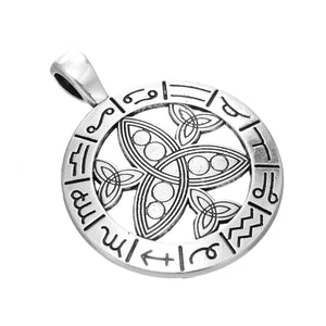 GUNGNEER Triquetra Trinity Celtic Knots Pendant Stainless Steel Jewelry for Bracelets Necklace