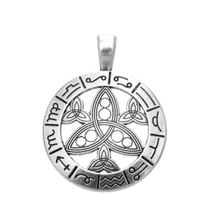 GUNGNEER Triquetra Trinity Celtic Knots Pendant Stainless Steel Jewelry for Bracelets Necklace