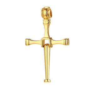 GUNGNEER Stainless Steel Rotable Cross Necklace Christian Pendant Jewelry Gift For Men Women