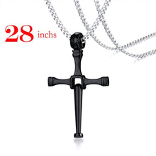 Load image into Gallery viewer, GUNGNEER Stainless Steel Rotable Cross Necklace Christian Pendant Jewelry Gift For Men Women