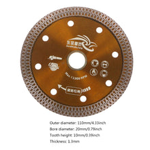 Load image into Gallery viewer, 2TRIDENTS Diamond Saw Blade - Hot Pressed Sintered Mesh Turbo Cutting Disc For Granite Marble Tile Ceramic Block and Brick