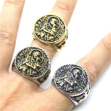 Load image into Gallery viewer, GUNGNEER Patron St Joseph Ring Jewelry Stainless Steel Many Sizes Accessory For Men