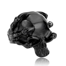 Load image into Gallery viewer, GUNGNEER Punk Claw Skull Skeleton Ring Bangle Bracelet Stainless Steel Jewelry Set Men Women