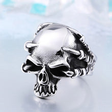 Load image into Gallery viewer, GUNGNEER Punk Claw Skull Skeleton Ring Bangle Bracelet Stainless Steel Jewelry Set Men Women
