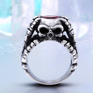 GUNGNEER Stainless Steel Jewelry Gothic Punk Claw Thingking Skull Skeleton Ring Men Women