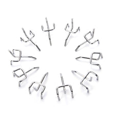 Load image into Gallery viewer, 2TRIDENTS Stainless Steel Pegboard Hooks for Garage Storage Organizer Assortment Shelving Hooks Assortment