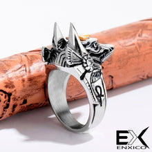 Load image into Gallery viewer, ENXICO Anubis The Ancient Egyptian God of Dead Ring ? 316L Stainless Steel ? Ancient Egyptian God Jewelry