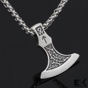 ENXICO Axe of Perum Charm Pendant Necklace ? 316L Stainless Steel ? Nordic Scandinavian Viking Jewelry