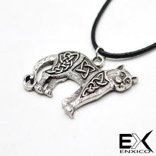 Load image into Gallery viewer, ENXICO Cat Pendant Necklace with Celtic Knots Pattern ? Celtic Zodiac Animal Spirit Symbol ? Irish Celtic Jewelry