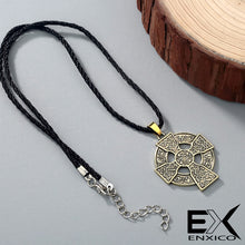 Load image into Gallery viewer, ENXICO Celtic Cross Amulet Pendant Necklace for Women &amp; Men ? Silver Color ? Irish Celtic Jewelry