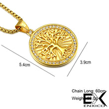 Load image into Gallery viewer, ENXICO Golden Tree of Life Pendant Necklace ? 316 L Stainless Steel ? World Tree Jewelry for Women