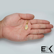 Load image into Gallery viewer, ENXICO Hansa The Hand of Fatima Charm Pendant Necklace ? 316L Stainless Steel ? Ancient Jewish Jewelry