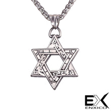 Load image into Gallery viewer, ENXICO Hexagram Star of David Pendant Necklace ? 316L Stainless Steel ? Historical Jewish Symbol Jewelry