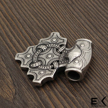 Load image into Gallery viewer, ENXICO Hiddensee Thor’s Hammer Pendant Necklace ? 316L Stainless Steel ? Nordic Scandinavian Viking Jewelry