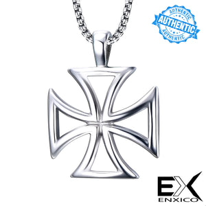 ENXICO Knights Templar Cross Pendant Necklace ? 316L Stainless Steel ? Christian Jewelry