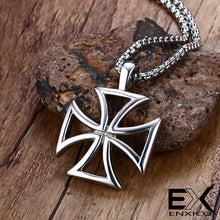 Load image into Gallery viewer, ENXICO Knights Templar Cross Pendant Necklace ? 316L Stainless Steel ? Christian Jewelry