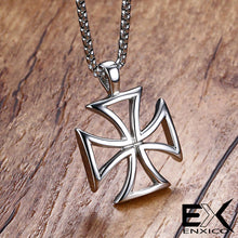 Load image into Gallery viewer, ENXICO Knights Templar Cross Pendant Necklace ? 316L Stainless Steel ? Christian Jewelry